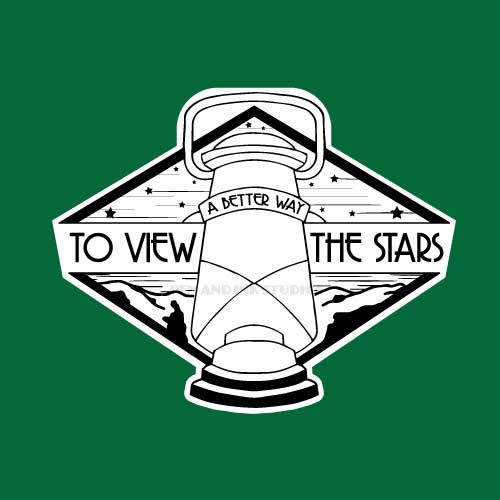 A Better Way to View the Stars Sticker | Camping Adventure