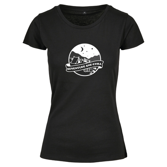 Adventure And Chill Ladies Camping T-Shirt