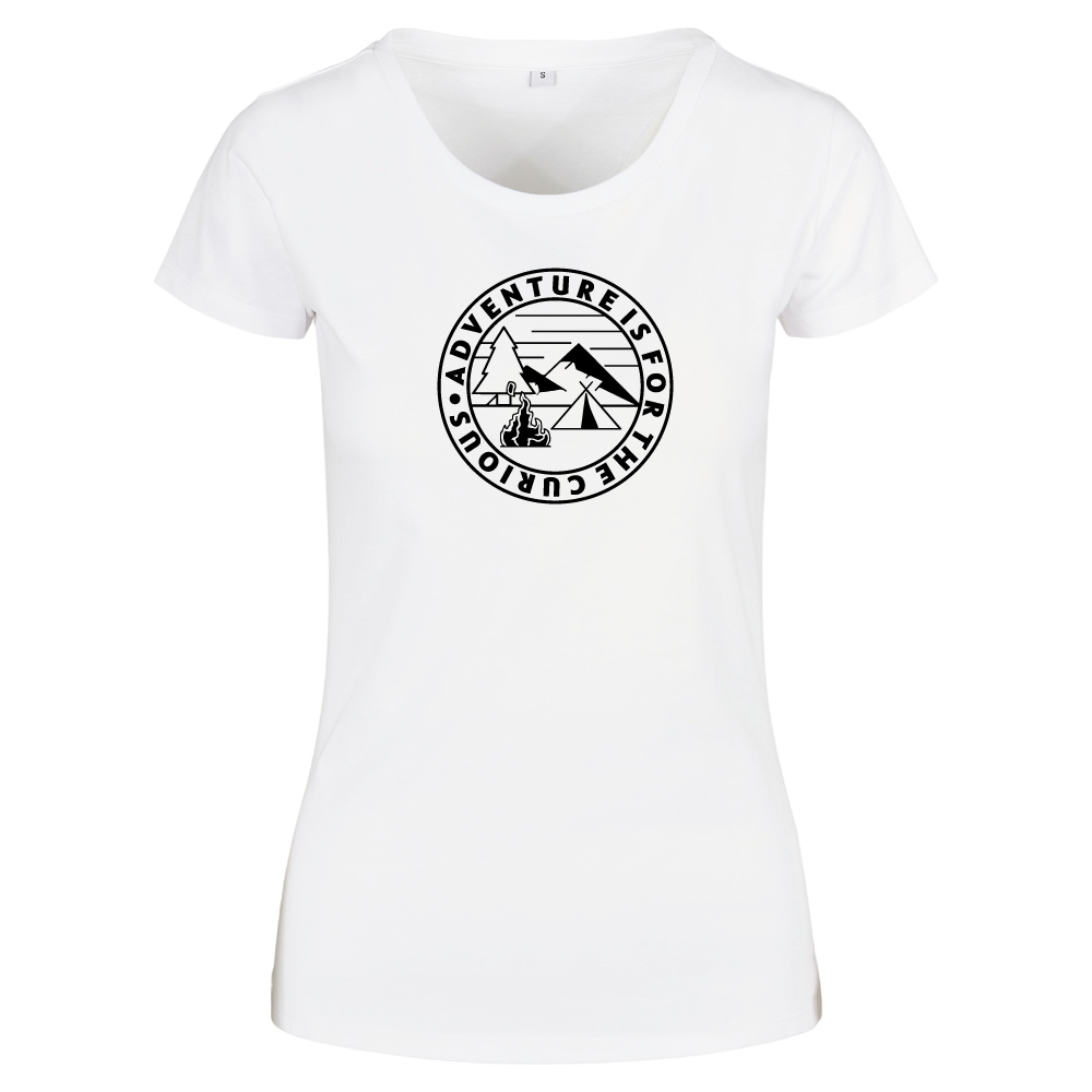 Adventure Is For The Curious Ladies Hiking T-Shirt