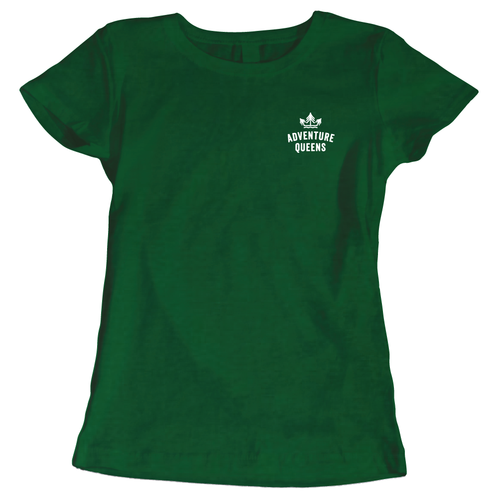 Adventure Queens logo women's t-shirt with small design