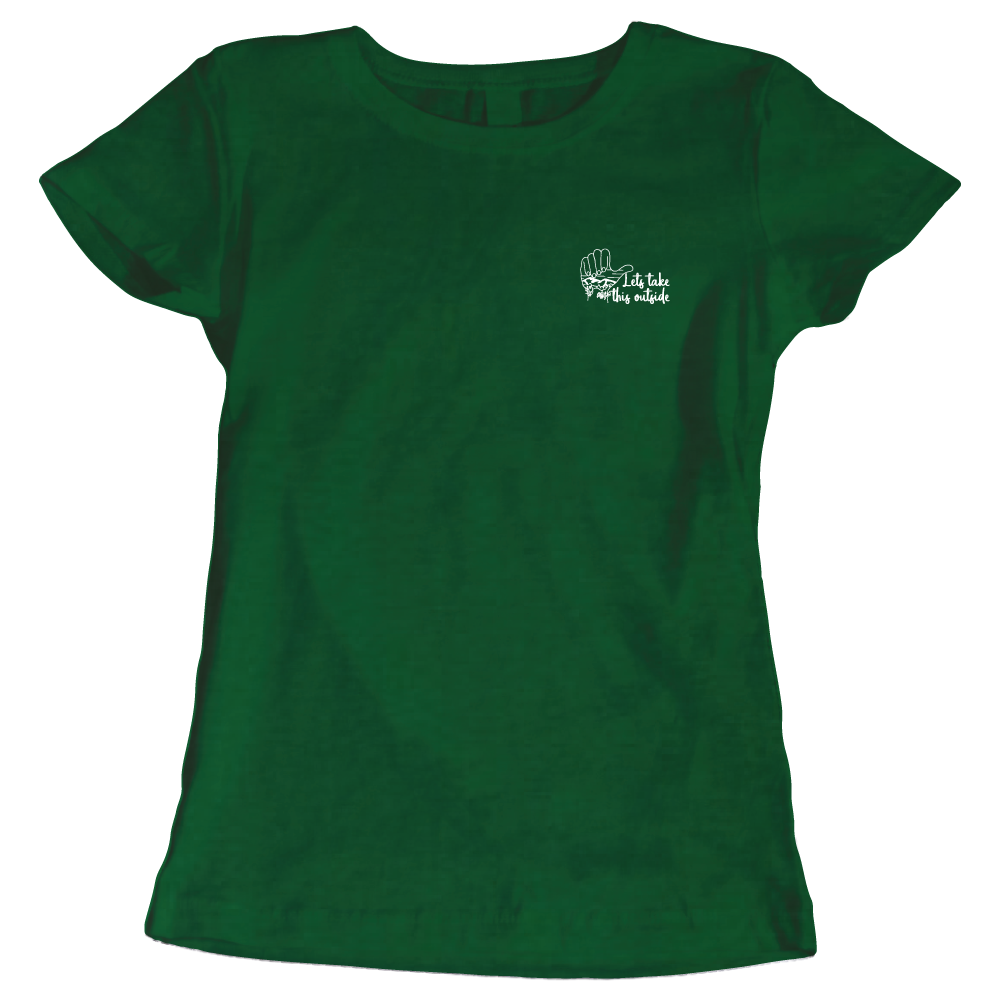 Adventure Queens Let's Take This Outside women's t-shirt with small design