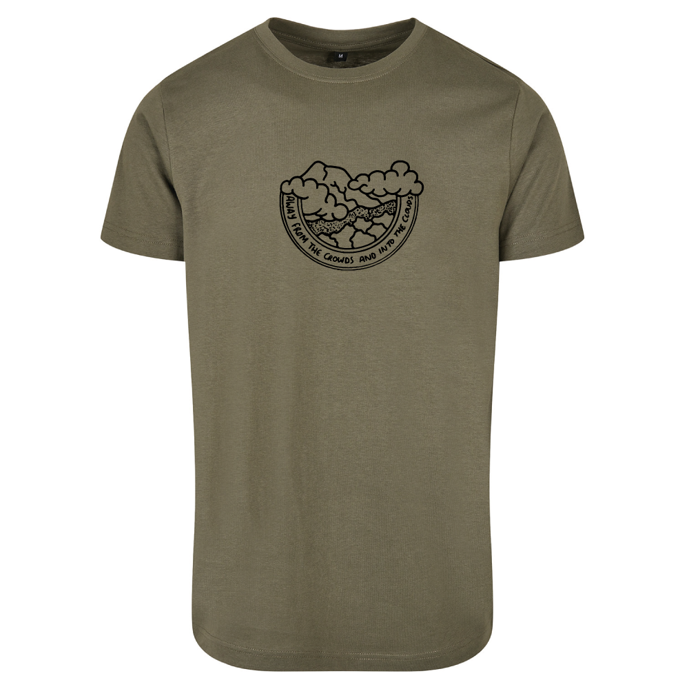 Away from the Crowds and Into the Clouds Travel T-Shirt
