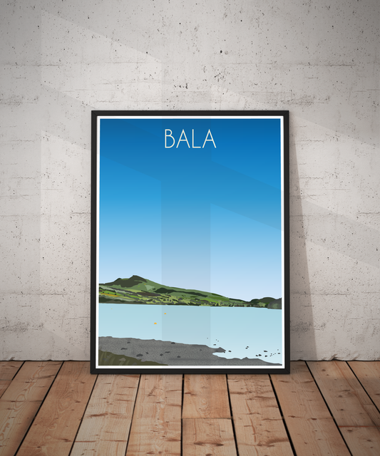 Bala Travel Poster – Snowdonia (Portrait Print)