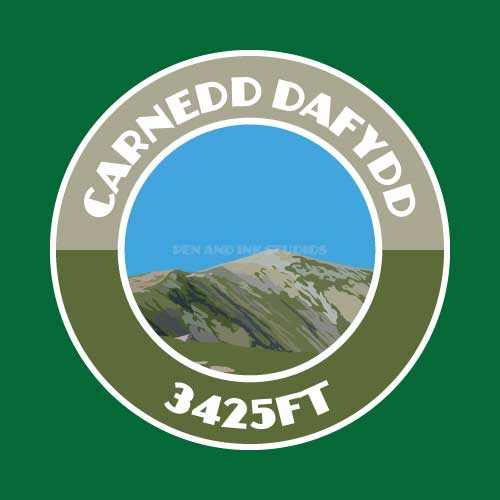 Carnedd Dafydd Sticker | Welsh 3000's Visitor Themed Sticker