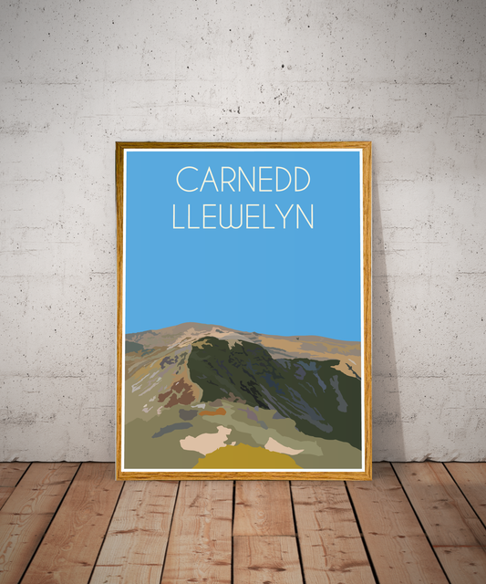 Carnedd Llewelyn Eryri National Park (Snowdonia) Welsh 3000's poster print