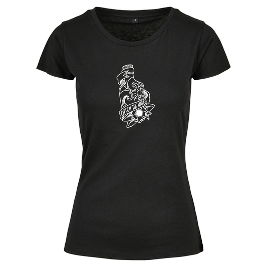 Catch The Waves Surfing Sea Ocean Lovers Ladies T-Shirt