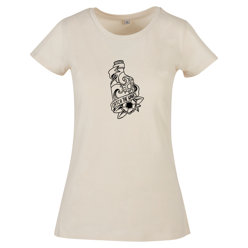 Catch The Waves Surfing Sea Ocean Lovers Ladies T-Shirt