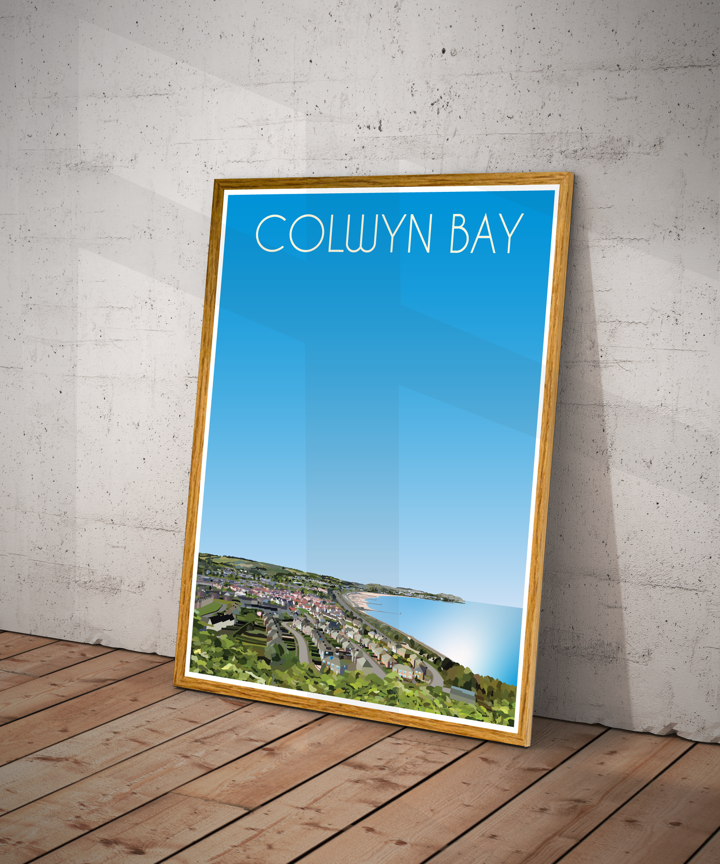 Colwyn Bay Travel Poster Print | North Wales Wall Art | Retro Seaside Printable | Instant Digital Download