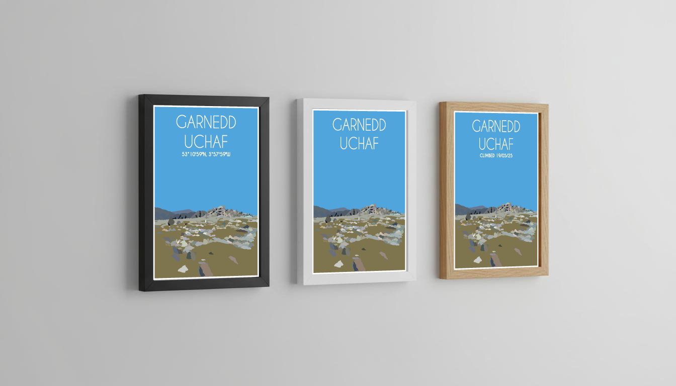 Garnedd Uchaf Eryri National Park (Snowdonia) Welsh 3000's poster print