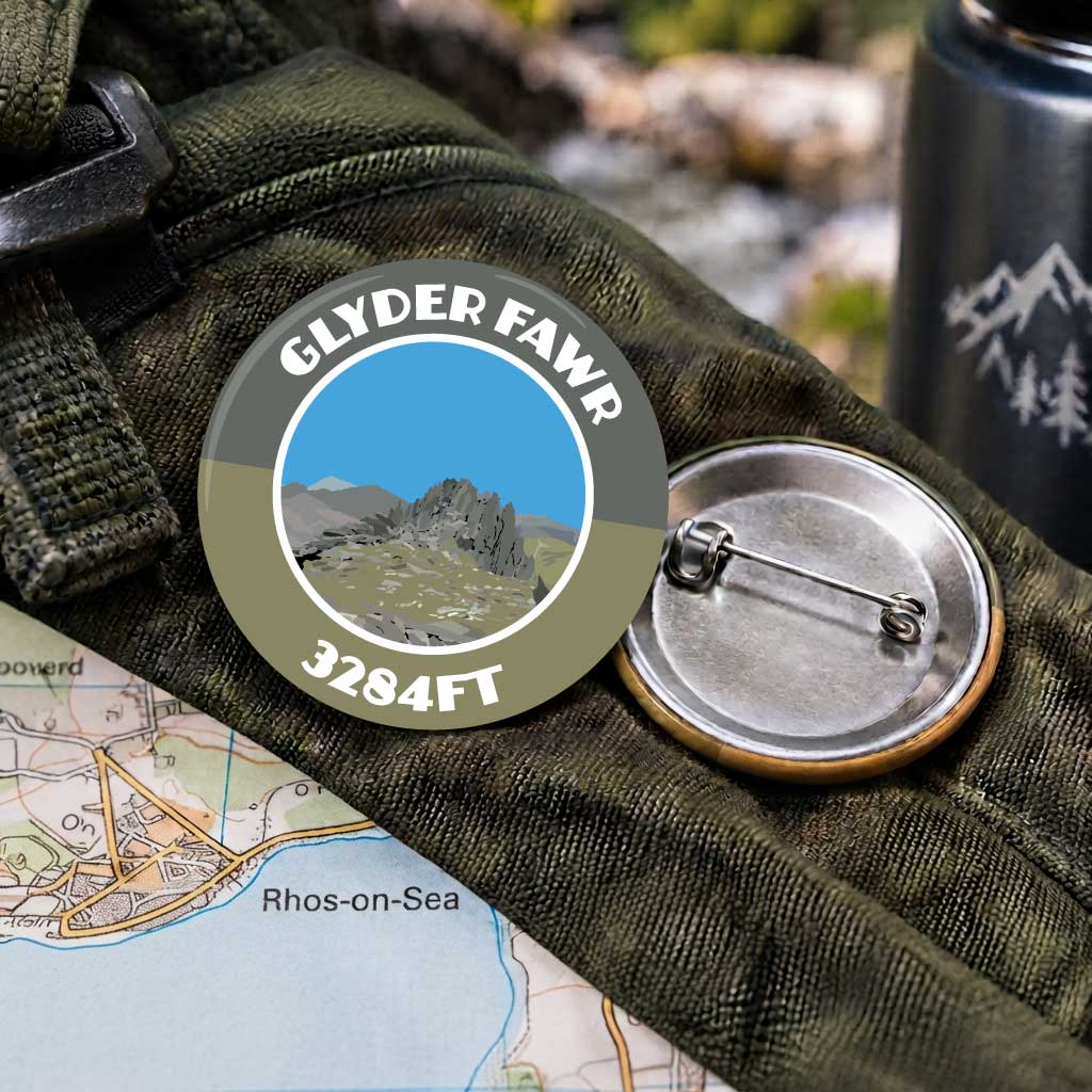 Glyder Fawr 25mm Pin Badge | Travel Memories Pin Badge