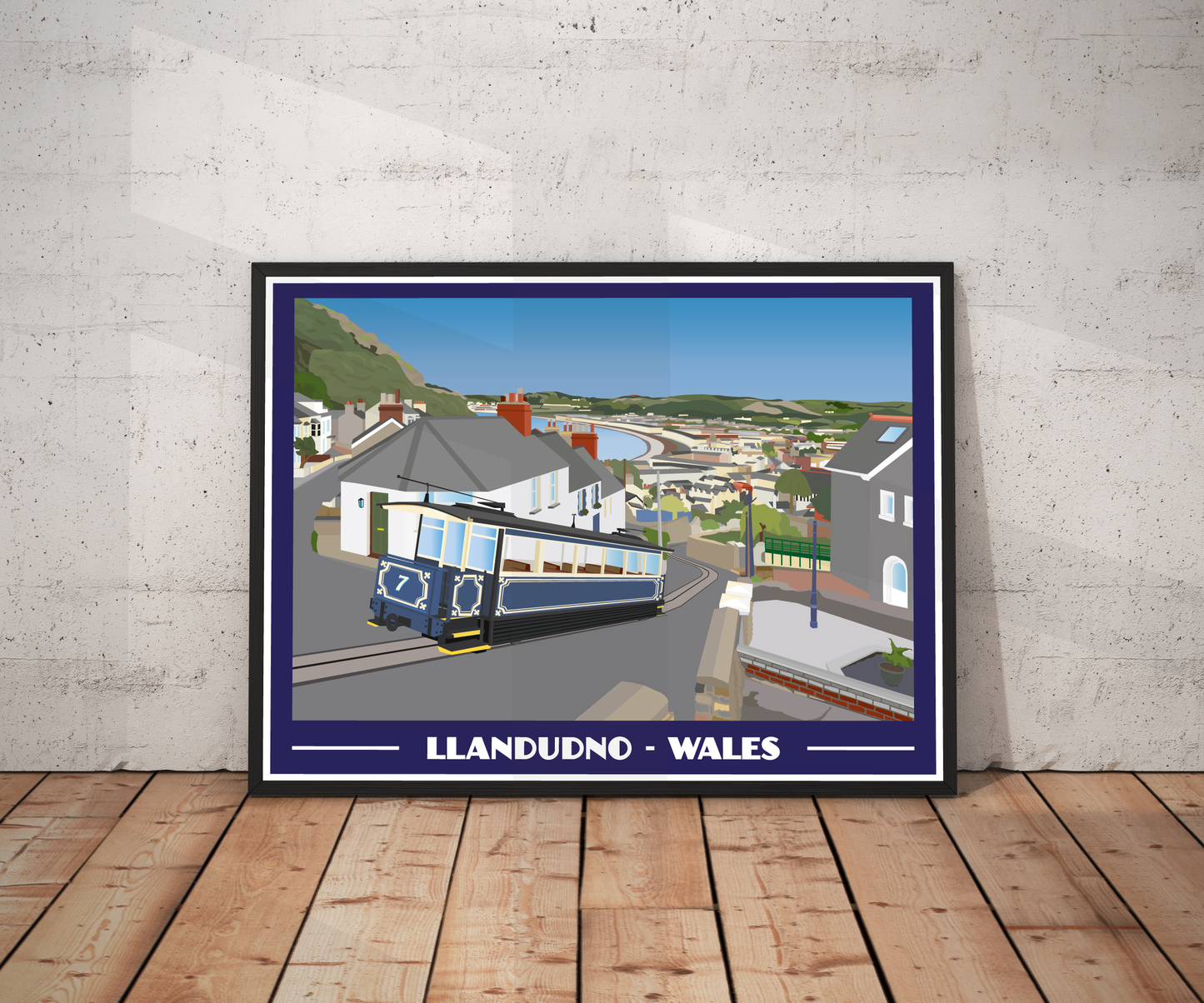Llandudno Travel Poster | North Wales Wall Art | Welsh Landscape Print