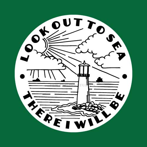 Look Out to Sea There I Will Be Sticker | Sea Lovers Themed Sticker