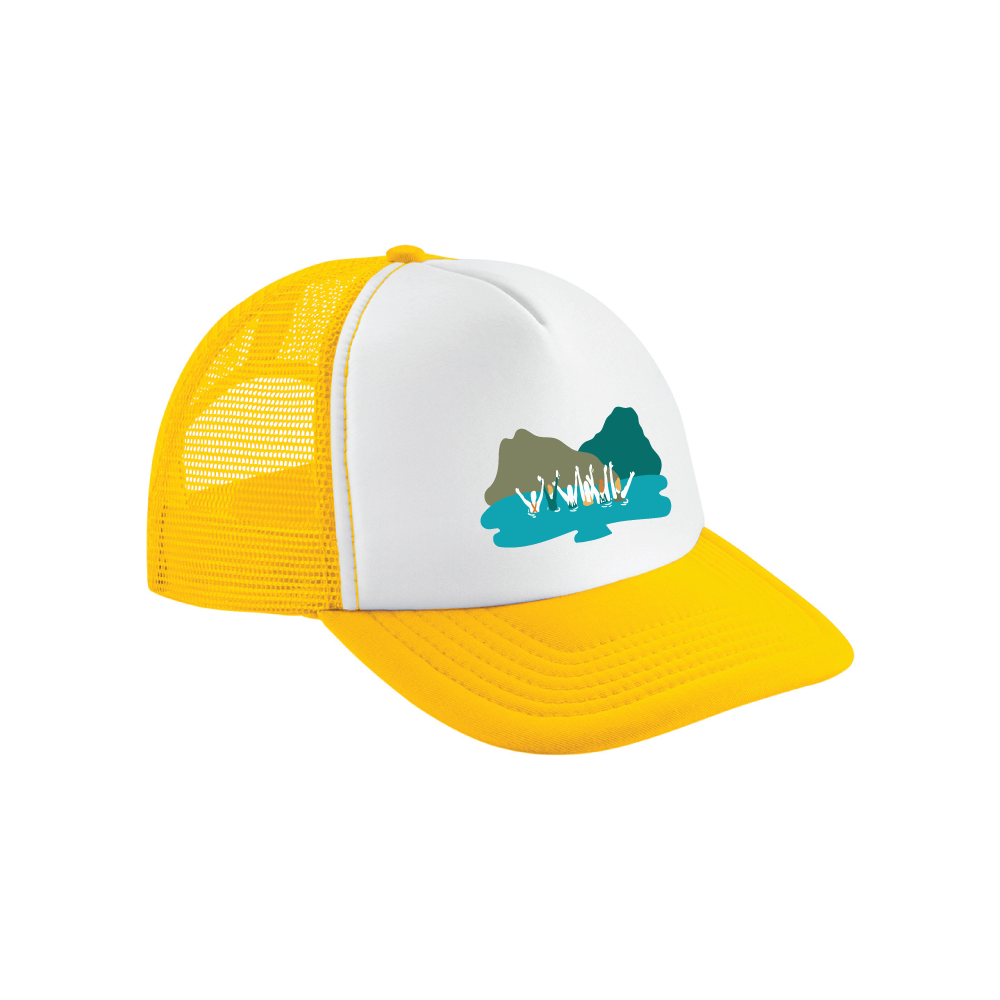 Maverick Mums Wild Swimming Mountains Trucker Cap | Vintage Adventure Snapback