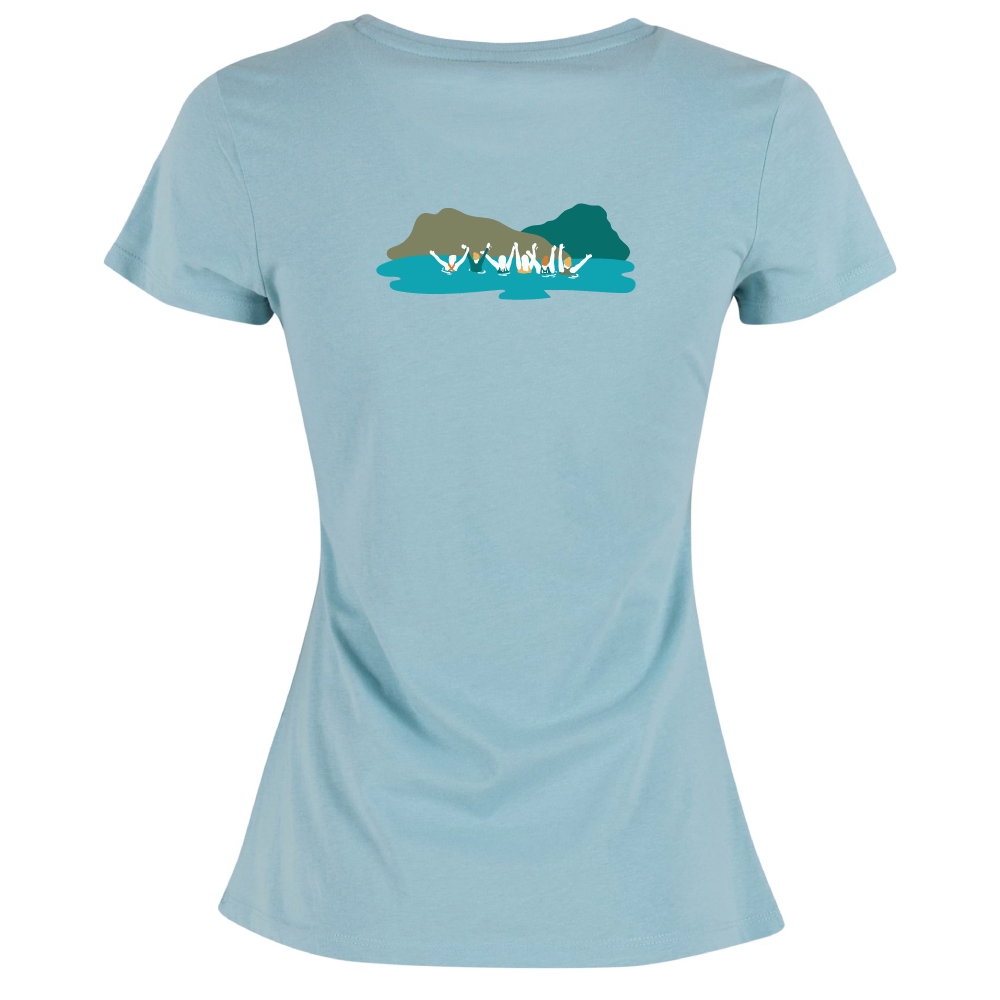 Maverick Mums Mountain Wild Swimming Group Classic Fit T-Shirt | Unisex Adventure Tee | Front & Back Design