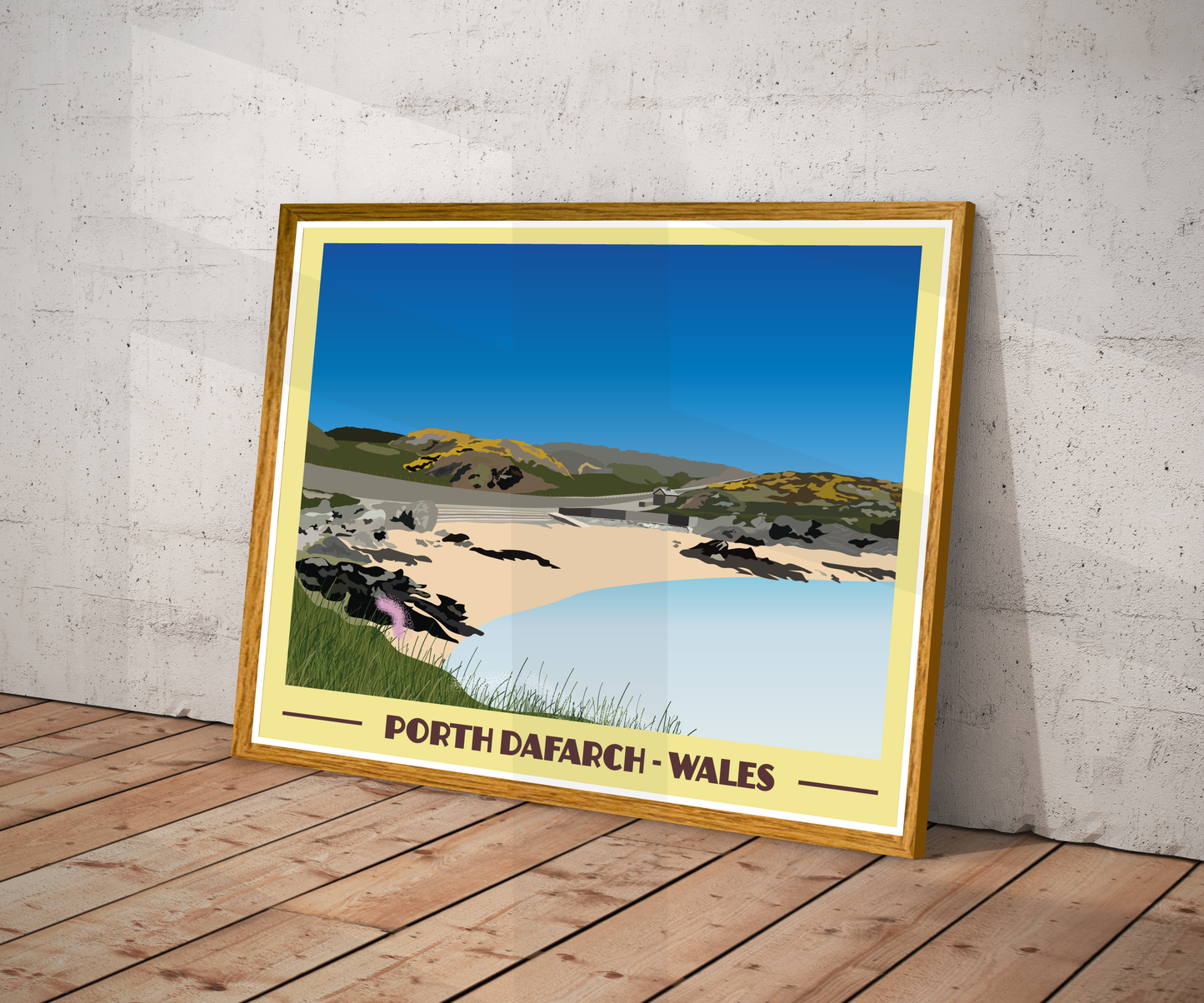 Porth Dafarch Travel Poster – Anglesey (Vintage Style Print)