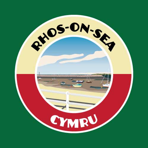 Rhos-on-Sea Cymru Sticker | Holiday Visitor Themed Sticker