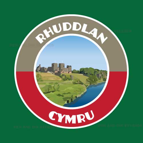 Rhuddlan Cymru Sticker | Holiday Visitor Themed Sticker