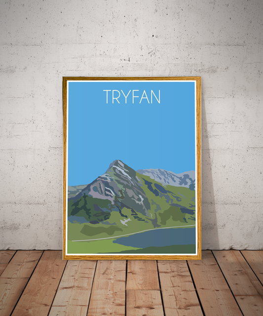 Tryfan Eryri National Park (Snowdonia) Welsh 3000's poster print