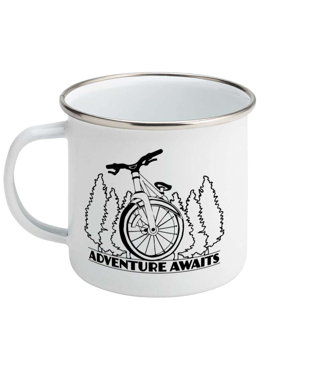 Adventure Awaits - Enamel Mug Pen and Ink Studios