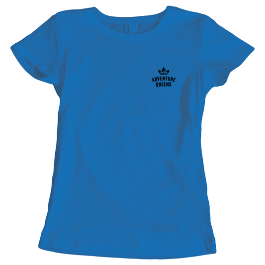 Adventure Queens logo women's t-shirt with small design