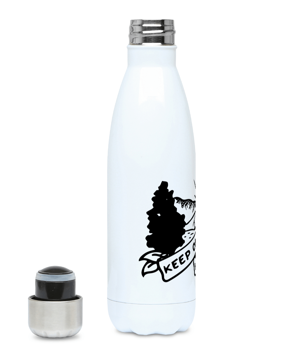 Keep On Wandering - Plastic Free 500ml Water Bottle Pen and Ink Studios