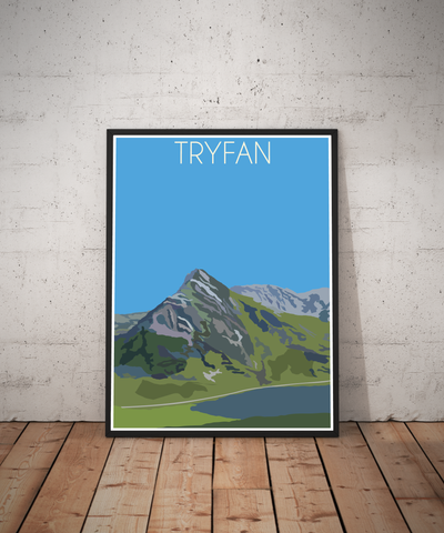 Tryfan Welsh 3000's poster print Pen and Ink Studios