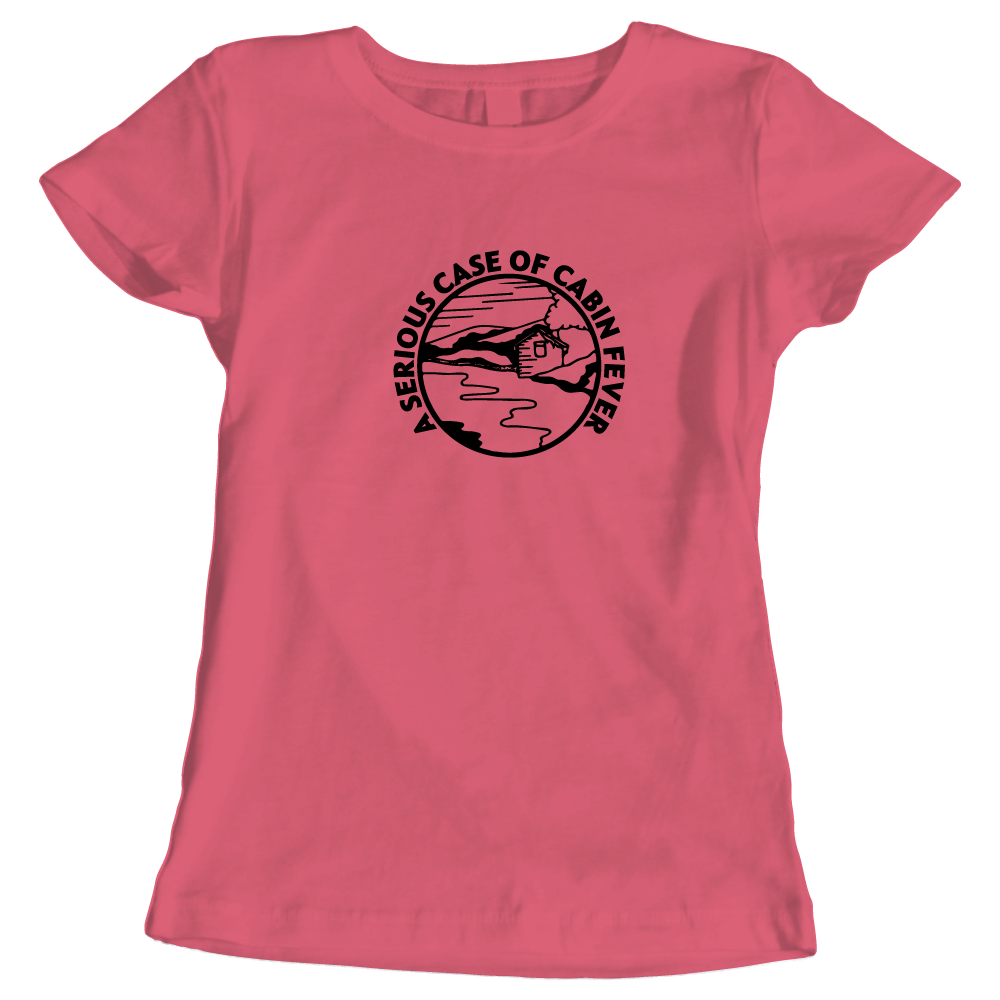 A Serious Case of Cabin Fever ladies camping t-shirt