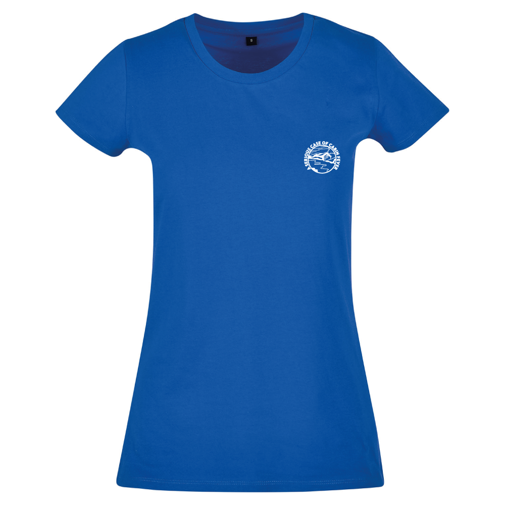 A Serious Case of Cabin Fever ladies camping t-shirt