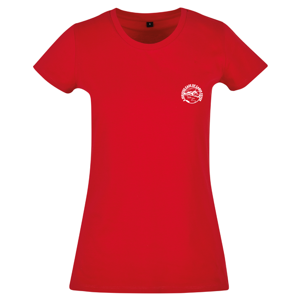 A Serious Case of Cabin Fever ladies camping t-shirt