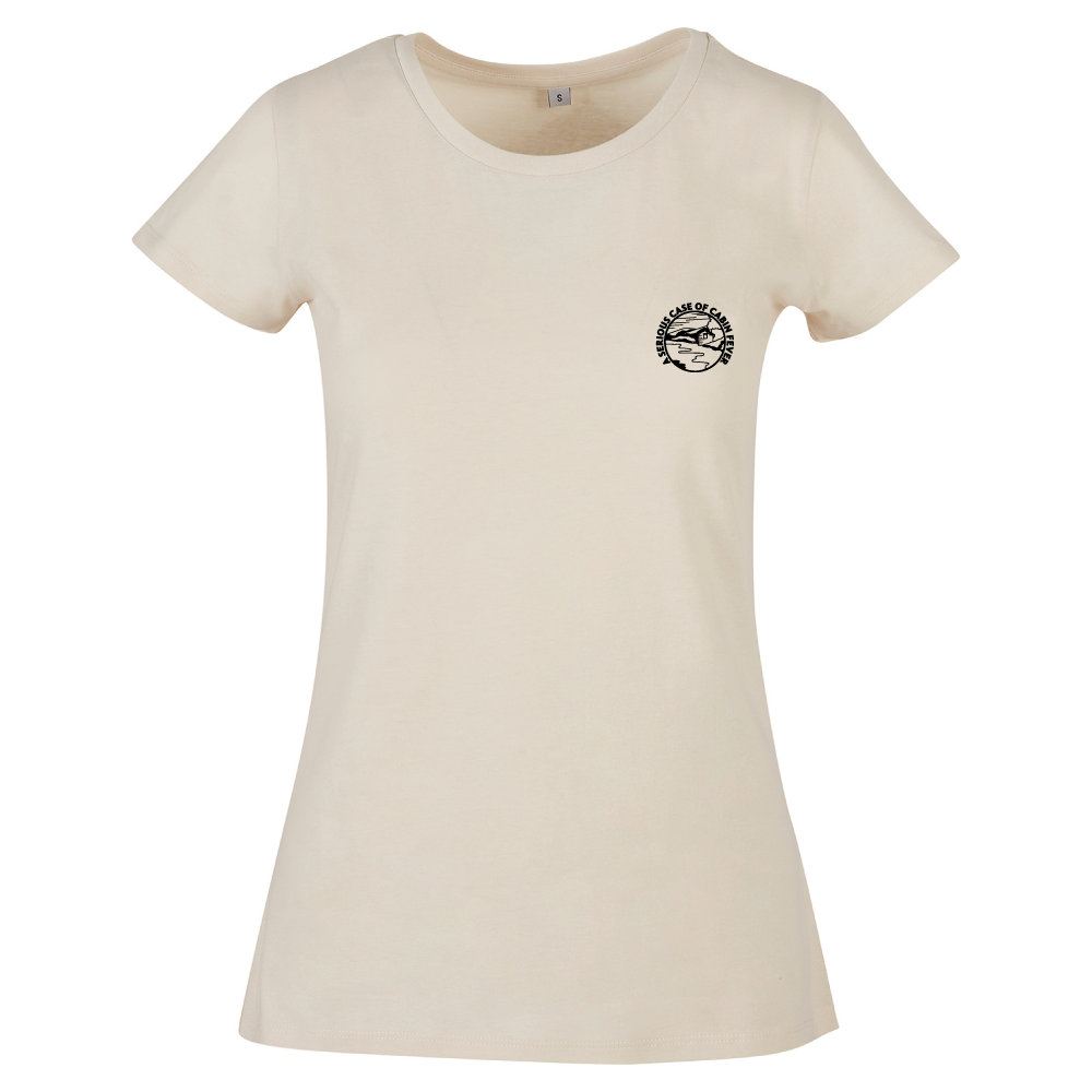 A Serious Case of Cabin Fever ladies camping t-shirt