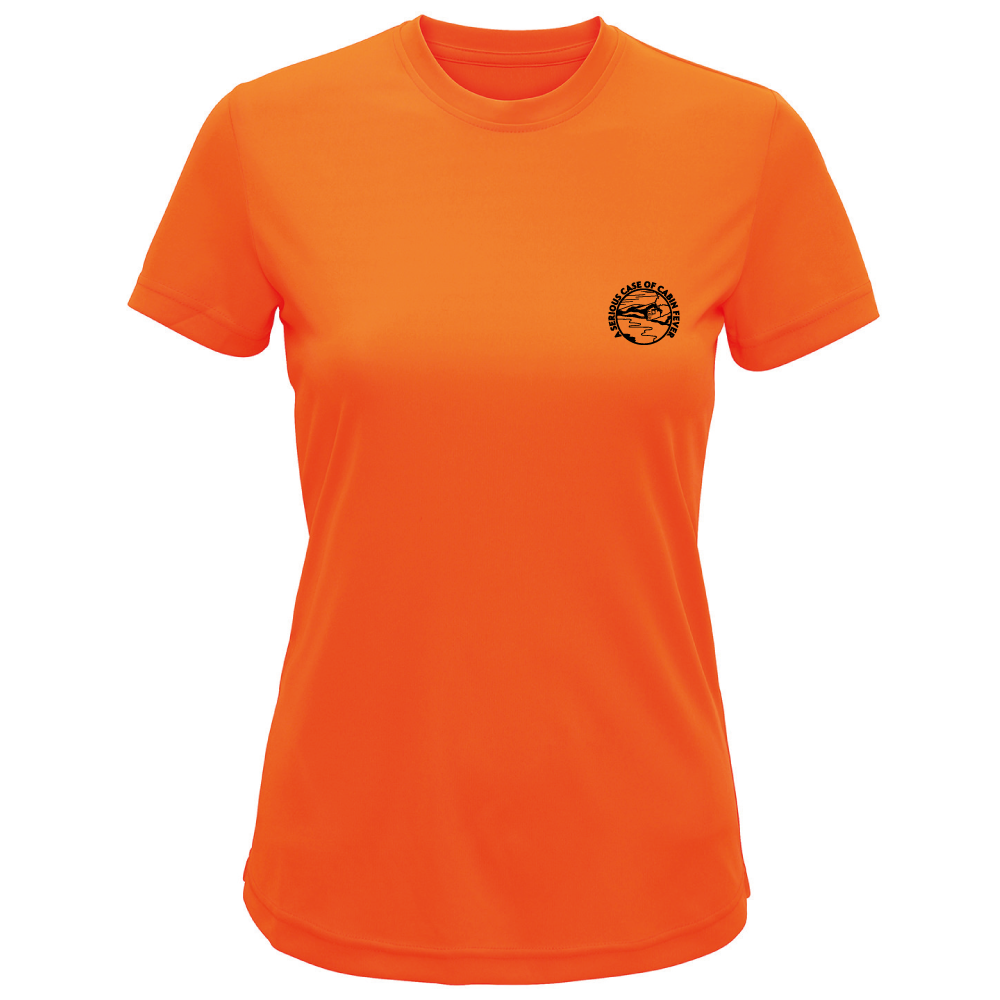 A Serious Case of Cabin Fever ladies camping t-shirt
