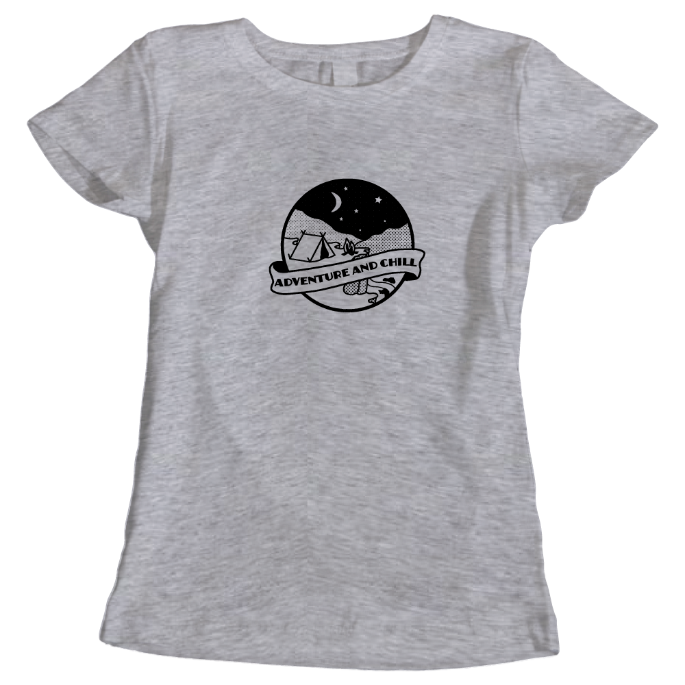 Adventure And Chill Ladies Camping T-Shirt