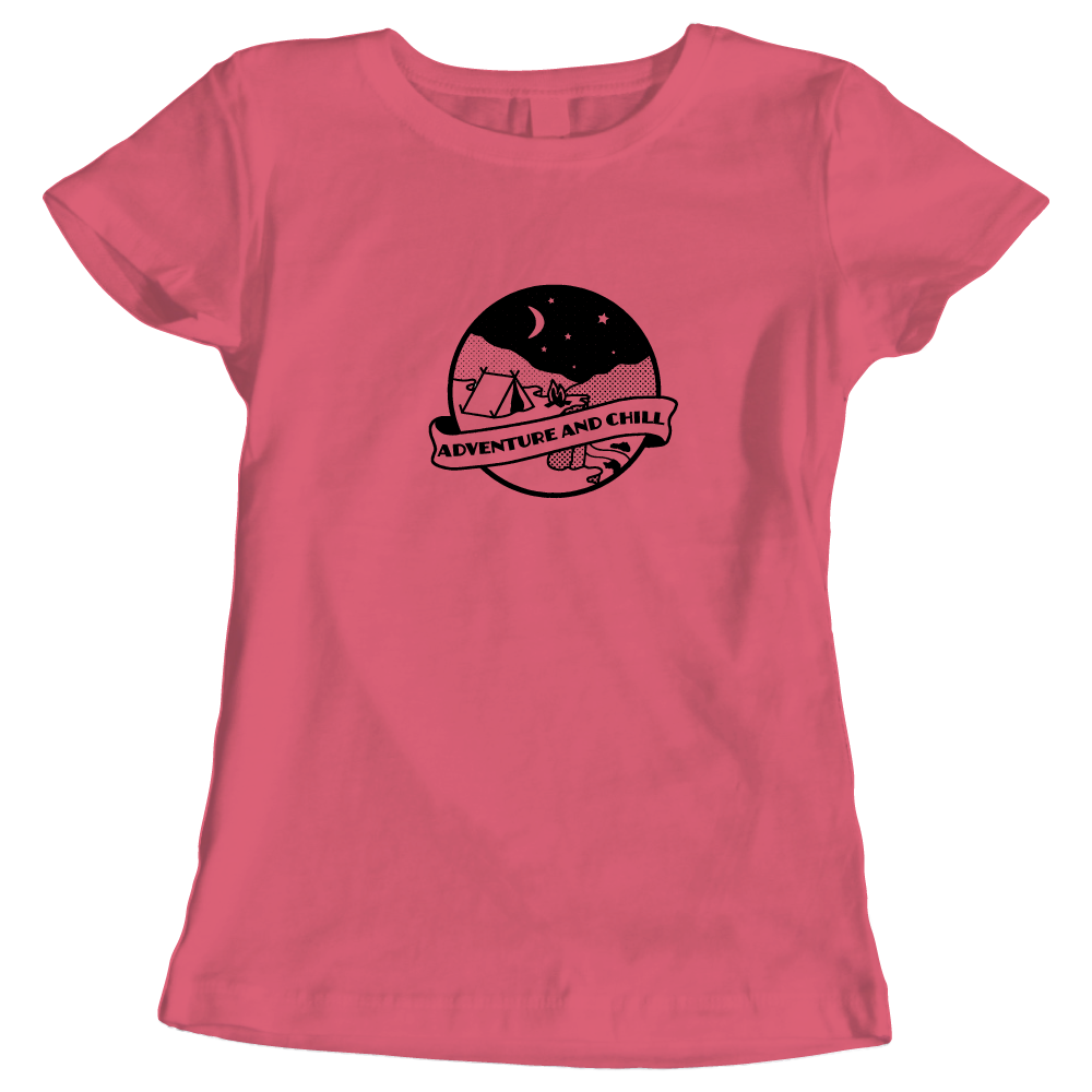 Adventure And Chill Ladies Camping T-Shirt