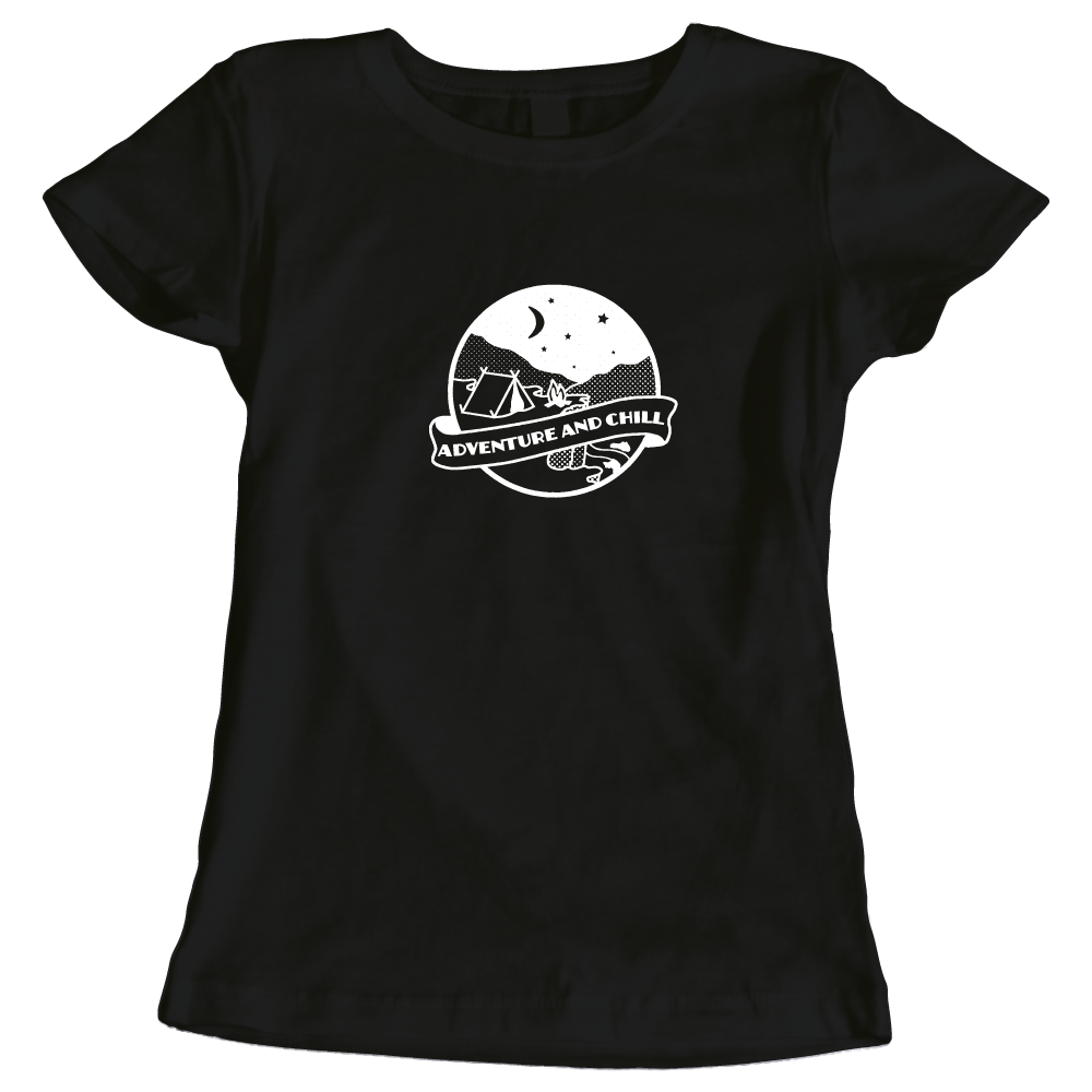 Adventure And Chill Ladies Camping T-Shirt