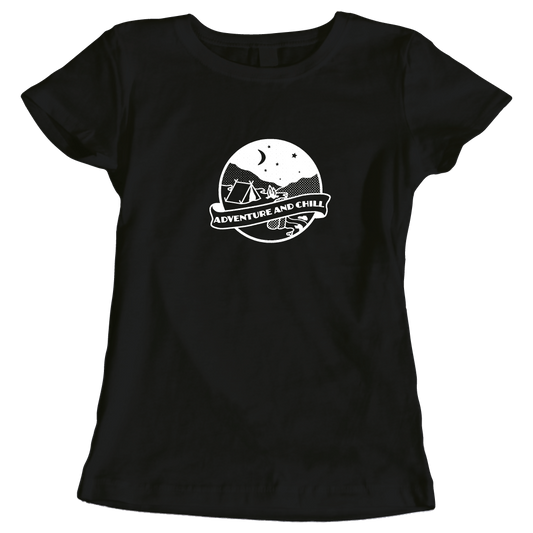 Adventure And Chill Ladies Camping T-Shirt