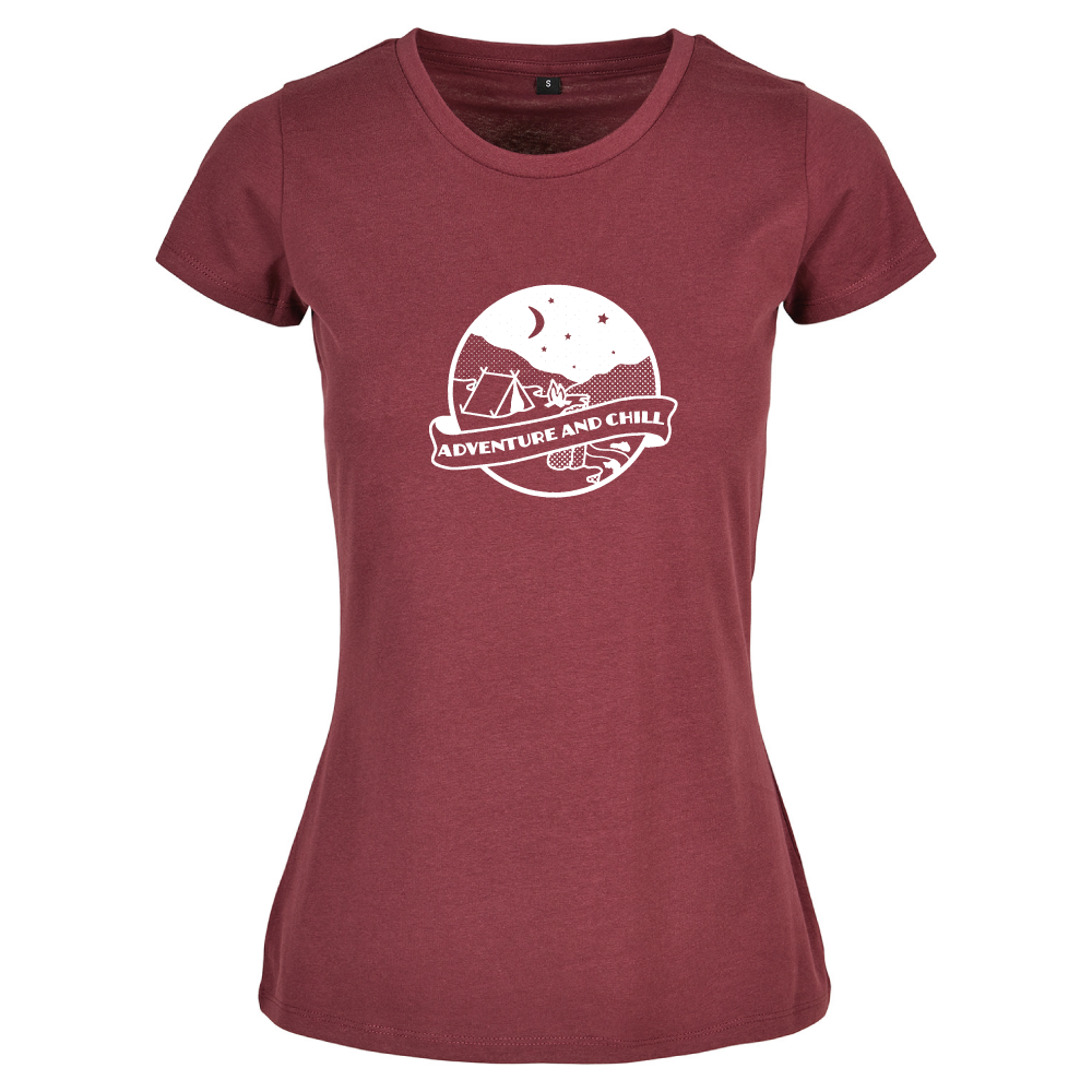 Adventure And Chill Ladies Camping T-Shirt
