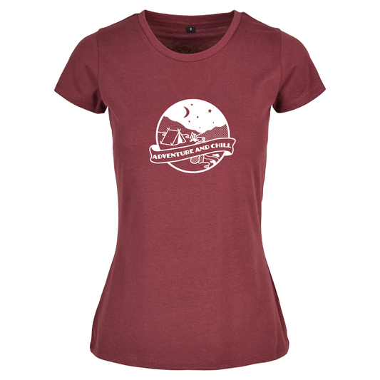 Adventure And Chill Ladies Camping T-Shirt