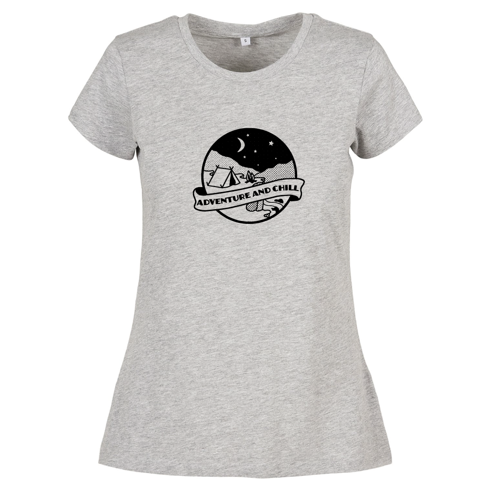 Adventure And Chill Ladies Camping T-Shirt
