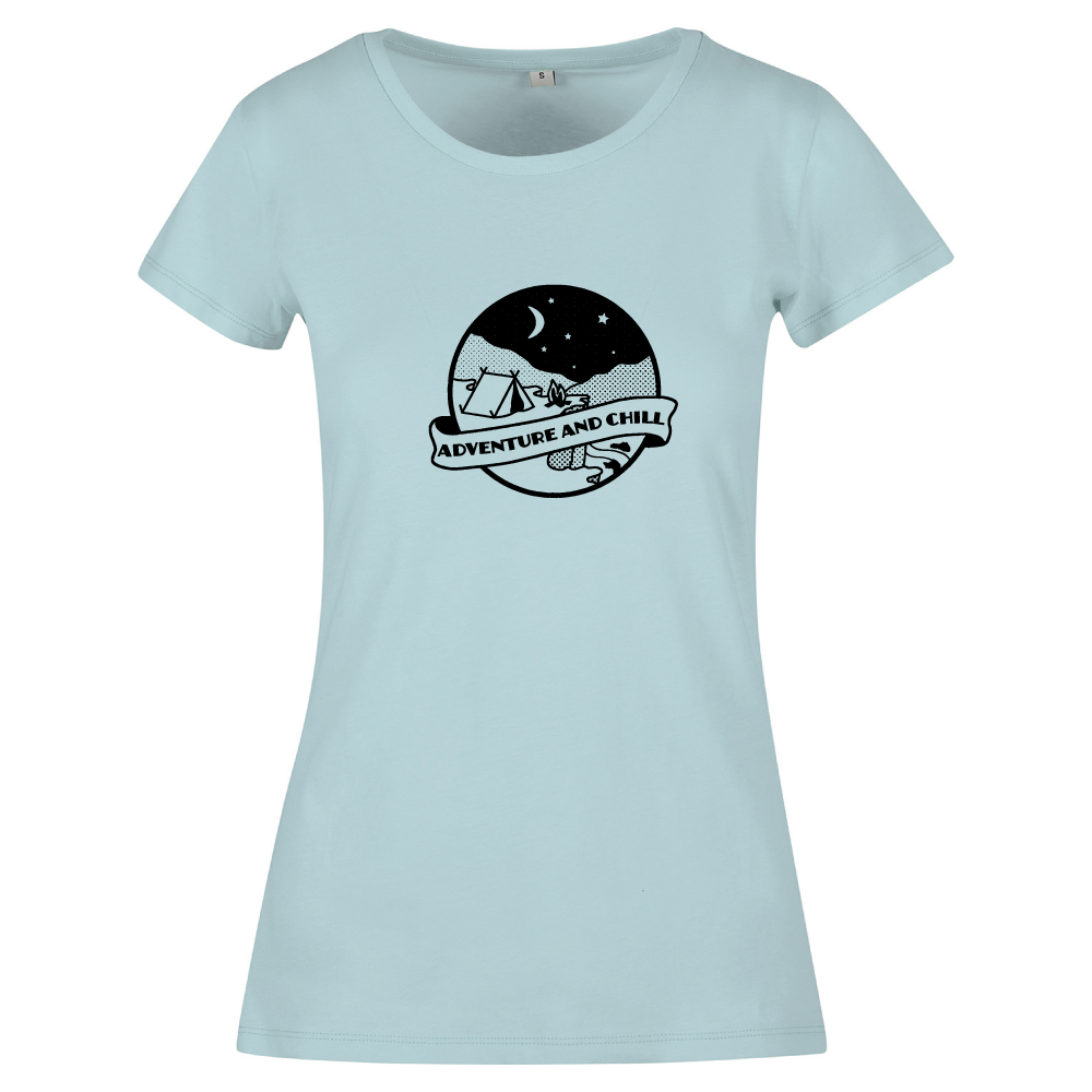 Adventure And Chill Ladies Camping T-Shirt