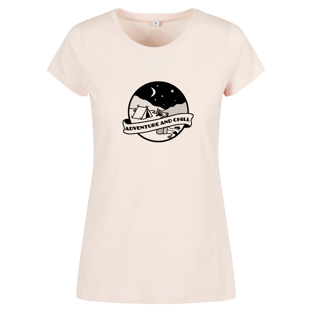 Adventure And Chill Ladies Camping T-Shirt