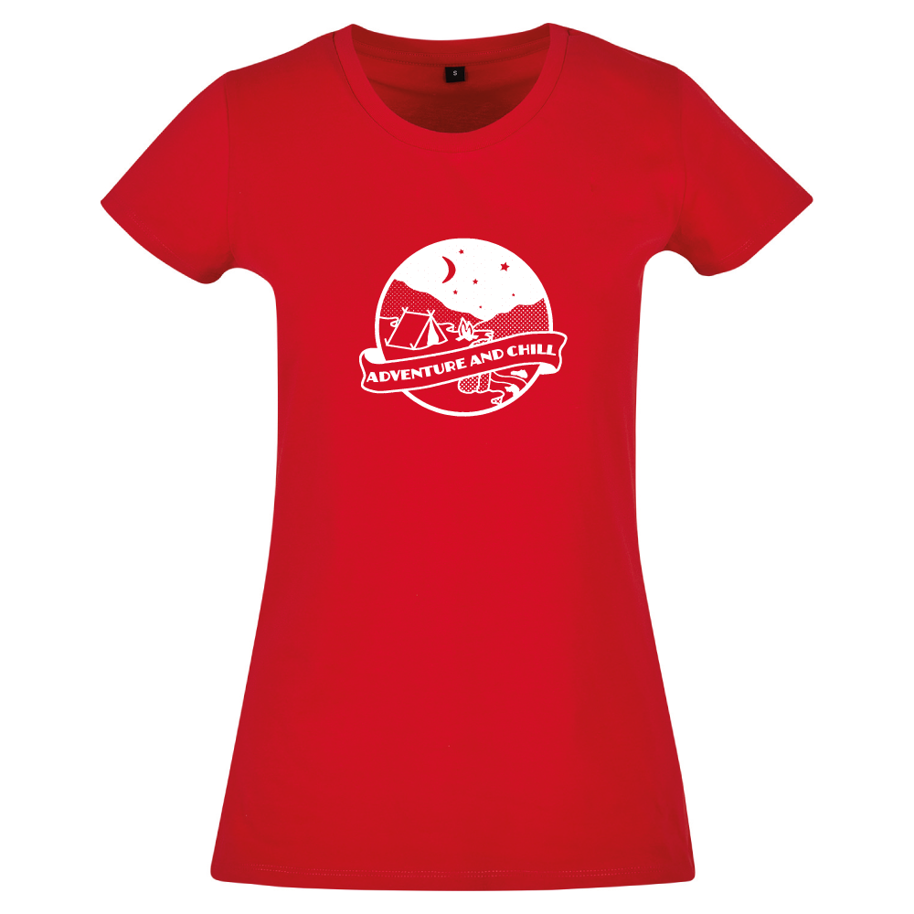 Adventure And Chill Ladies Camping T-Shirt