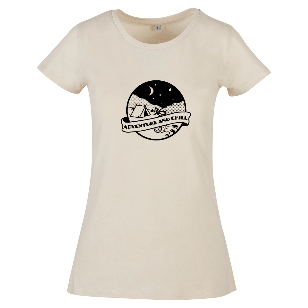 Adventure And Chill Ladies Camping T-Shirt