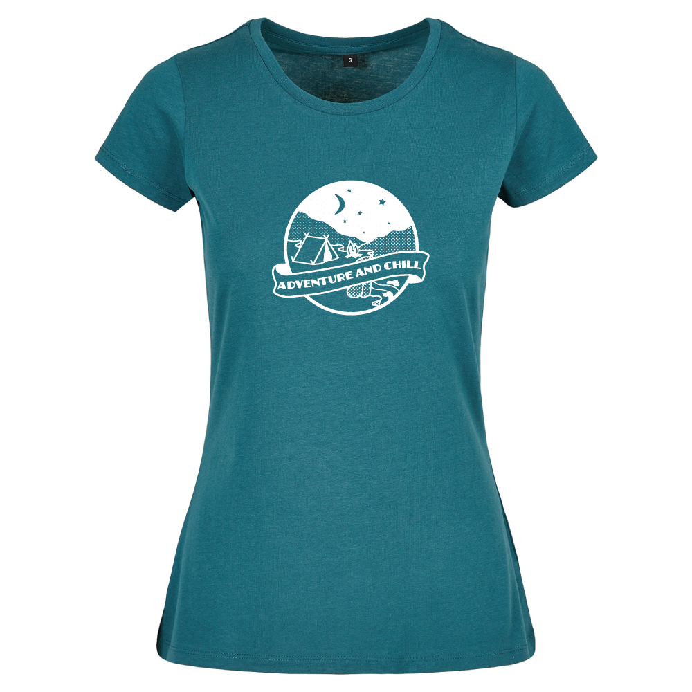 Adventure And Chill Ladies Camping T-Shirt