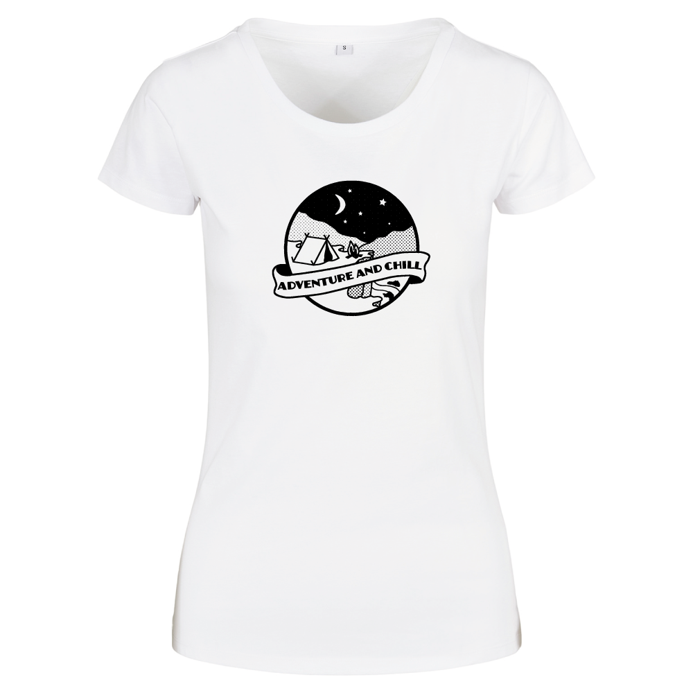 Adventure And Chill Ladies Camping T-Shirt