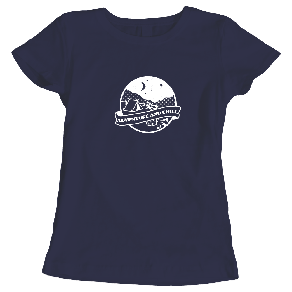 Adventure And Chill Ladies Camping T-Shirt