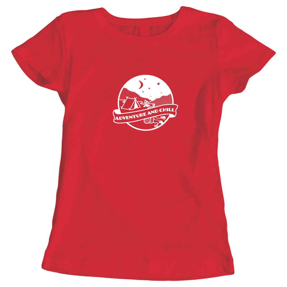 Adventure And Chill Ladies Camping T-Shirt