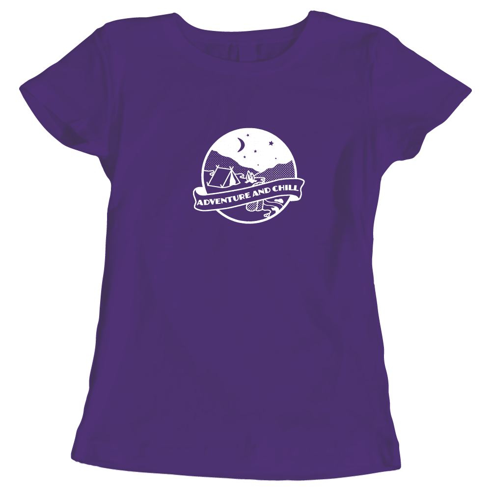 Adventure And Chill Ladies Camping T-Shirt