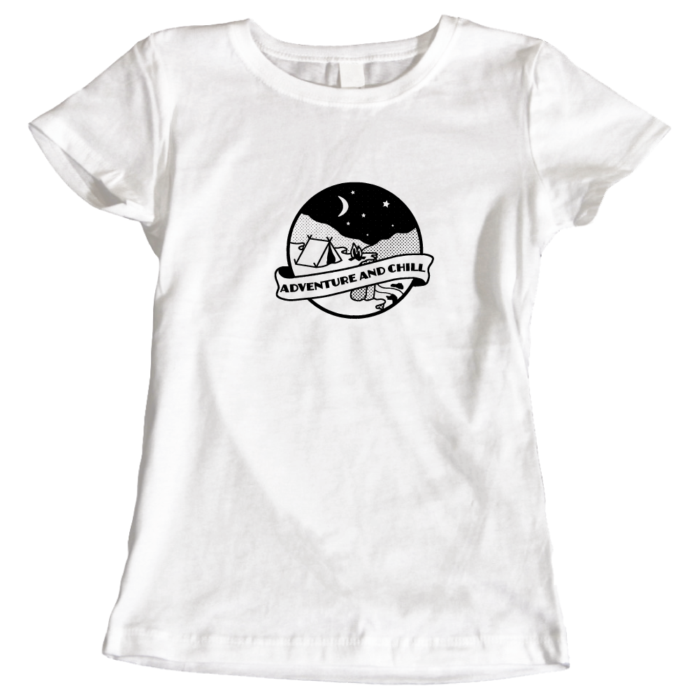Adventure And Chill Ladies Camping T-Shirt