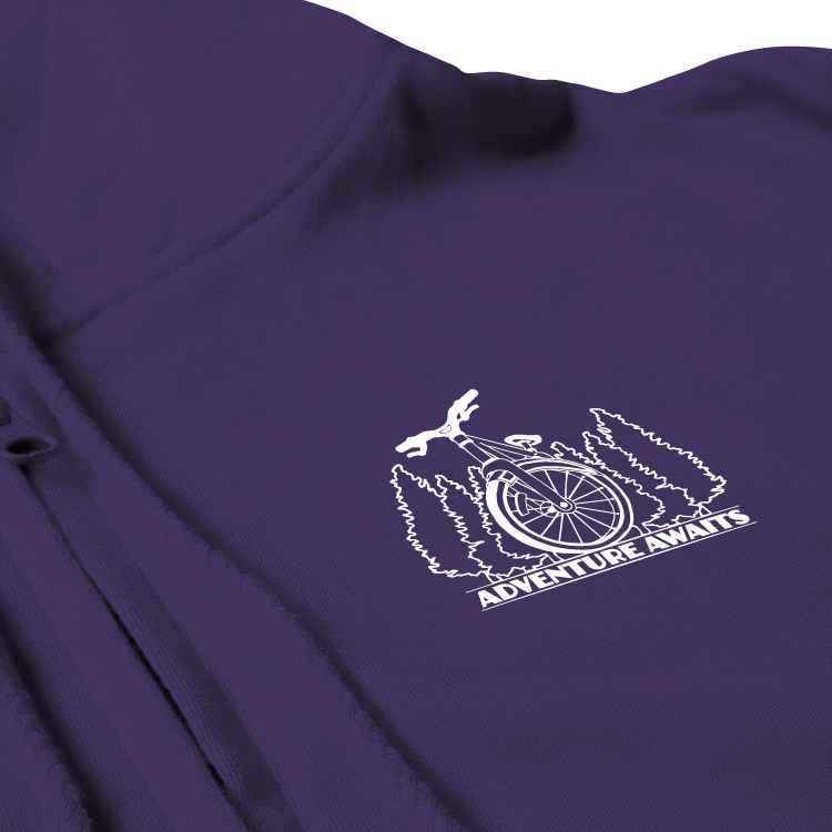 Cycling Zip Hoodie UK | Adventure Awaits | Cycling Clothing