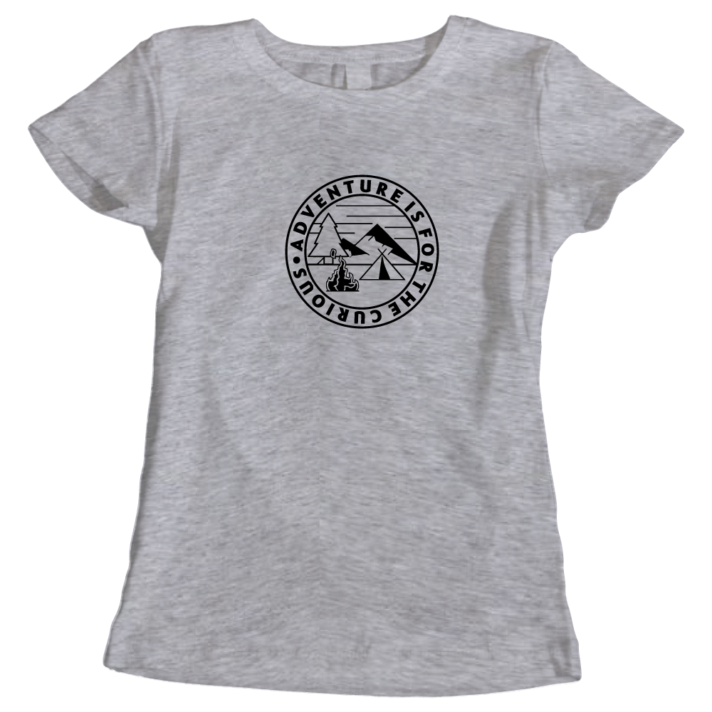Adventure Is For The Curious Ladies Hiking T-Shirt